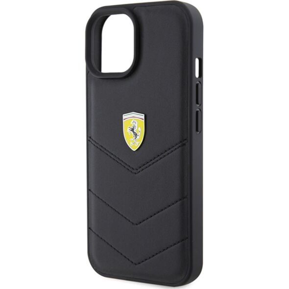 Ferrari Ferrari FEHCP15SRDUK iPhone 15 / 14 / 13 6.1" czarny/black hardcase Quilted Metal Logo