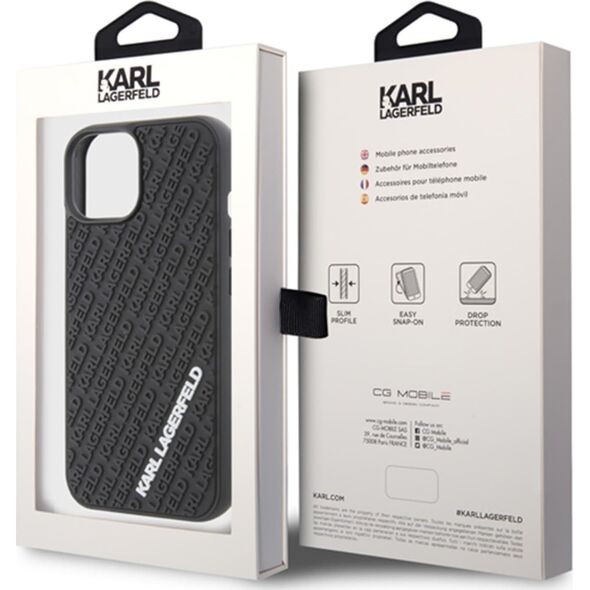 Karl Lagerfeld Karl Lagerfeld KLHCP15S3DMKRLK iPhone 15 / 14 / 13 6.1" czarny/black hardcase 3D Rubber Multi Logo