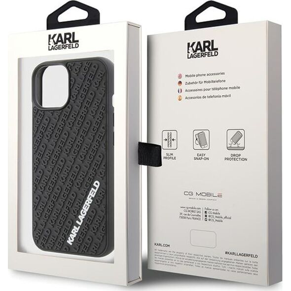 Karl Lagerfeld Karl Lagerfeld KLHCP15S3DMKRLK iPhone 15 / 14 / 13 6.1" czarny/black hardcase 3D Rubber Multi Logo