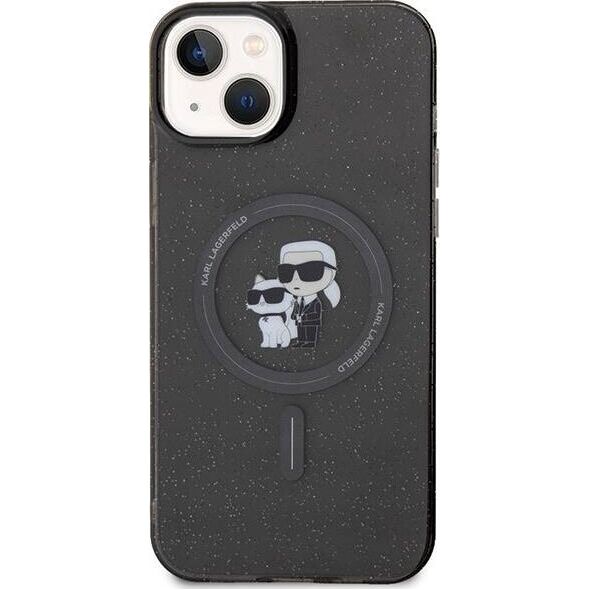 Karl Lagerfeld Karl Lagerfeld KLHMP15MHGKCNOK iPhone 15 Plus / 14 Plus 6.7" czarny/black hardcase Karl&Choupette Glitter MagSafe