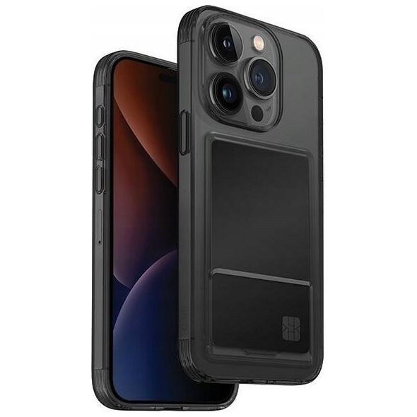 Uniq UNIQ etui Air Fender ID iPhone 15 Pro Max 6.7" szary/smoked grey tinted Cardslot