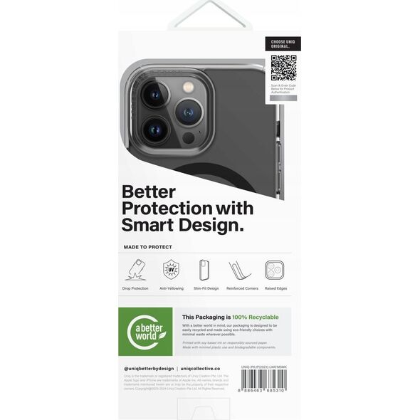 Uniq UNIQ etui LifePro Xtreme iPhone 15 Pro 6.1" Magclick Charging szary/frost smoke