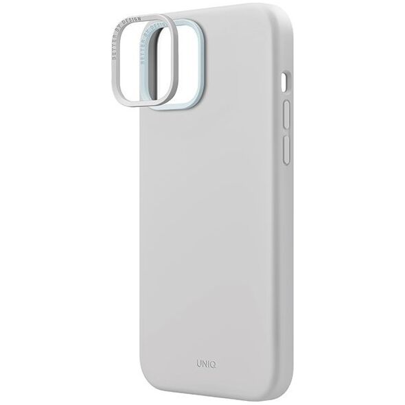 Uniq UNIQ etui Lino Hue iPhone 15 / 14 / 13 6.1" Magclick Charging jasnoszary/chalk grey