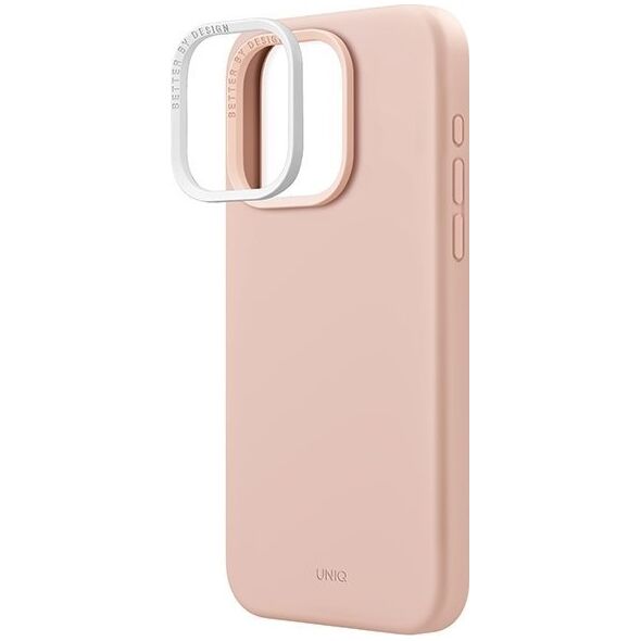 Uniq UNIQ etui Lino Hue iPhone 15 Pro Max 6.7" Magclick Charging różowy/blush pink