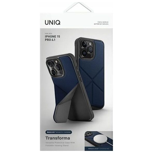 Uniq UNIQ etui Transforma iPhone 15 Pro 6.1" Magclick Charging niebieski/electric blue