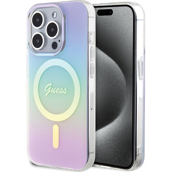 Guess Guess GUHMP15XHITSU iPhone 15 Pro Max 6.7" fioletowy/purple hardcase IML Iridescent MagSafe