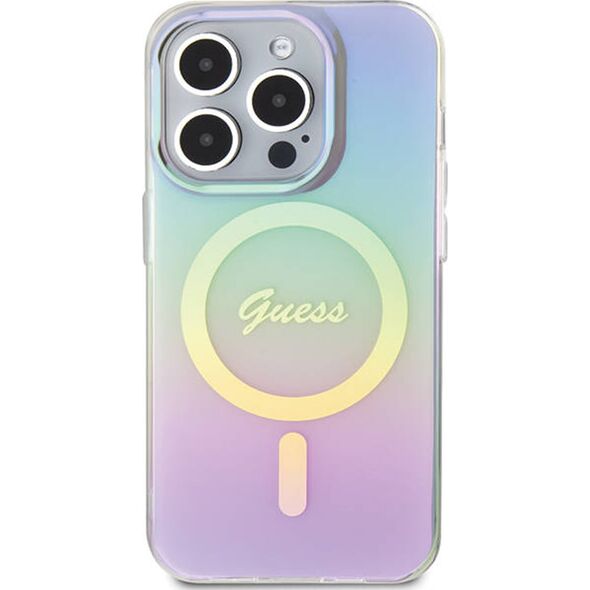 Guess Guess GUHMP15XHITSU iPhone 15 Pro Max 6.7" fioletowy/purple hardcase IML Iridescent MagSafe