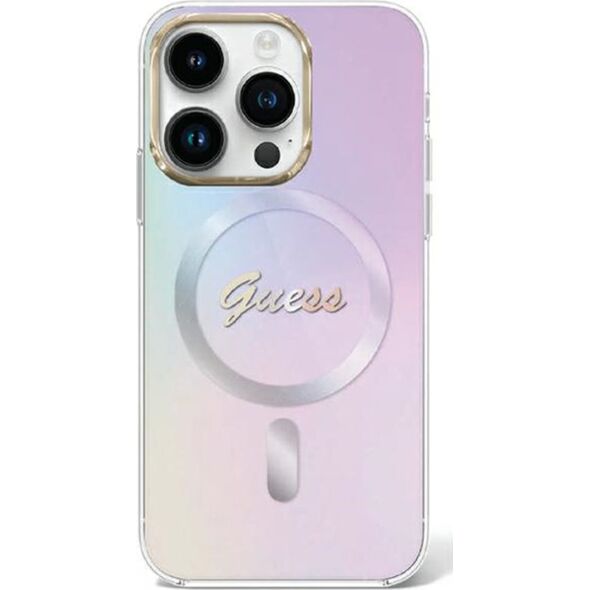 Guess Guess GUHMP15XHITSU iPhone 15 Pro Max 6.7" fioletowy/purple hardcase IML Iridescent MagSafe
