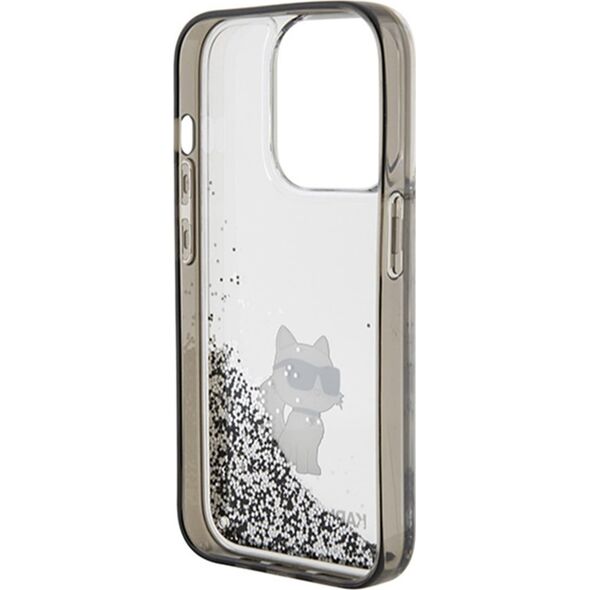 Karl Lagerfeld Karl Lagerfeld KLHCP15XLKCNSK iPhone 15 Pro Max 6.7" transparent hardcase Liquid Glitter Choupette