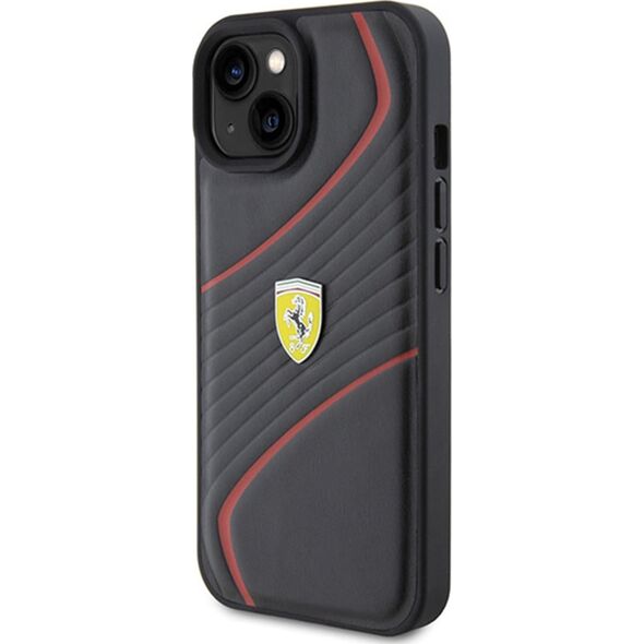 Ferrari Ferrari FEHCP15SPTWK iPhone 15 / 14 / 13 6.1" czarny/black hardcase Twist Metal Logo