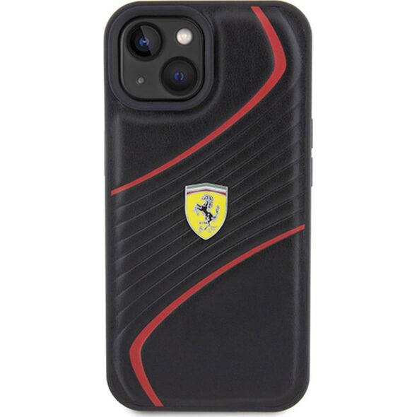 Ferrari Ferrari FEHCP15SPTWK iPhone 15 / 14 / 13 6.1" czarny/black hardcase Twist Metal Logo