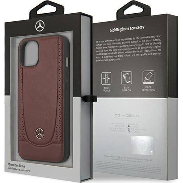 Mercedes Mercedes MEHCP15SARMRE iPhone 15 / 14 / 13 6.1" czerwony/red hardcase Leather Urban Bengale