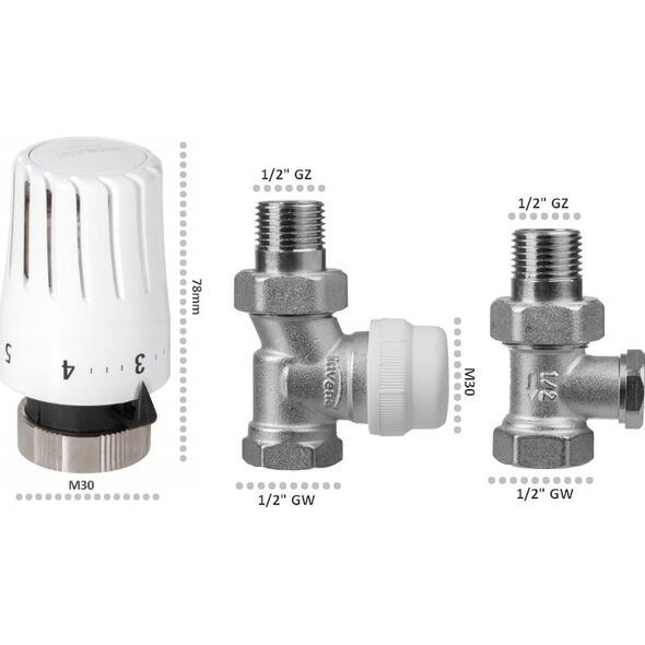 Invena KPL TERMOSTATYCZNY PROSTY Z NAST.WSTEPNA GLOWICA MINI 2 PROV [1]