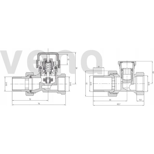 Invena KPL TERMOSTATYCZNY PROSTY Z NAST.WSTEPNA GLOWICA MINI 2 PROV [1]