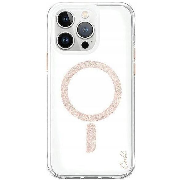 Uniq UNIQ etui Coehl Glace iPhone 15 Pro 6.1" Magnetic Charging różowo-złoty/rose gold