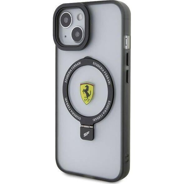 Ferrari Ferrari FEHMP15SUSCAH iPhone 15 / 14 / 13 6.1" transparent hardcase Ring Stand 2023 Collection MagSafe
