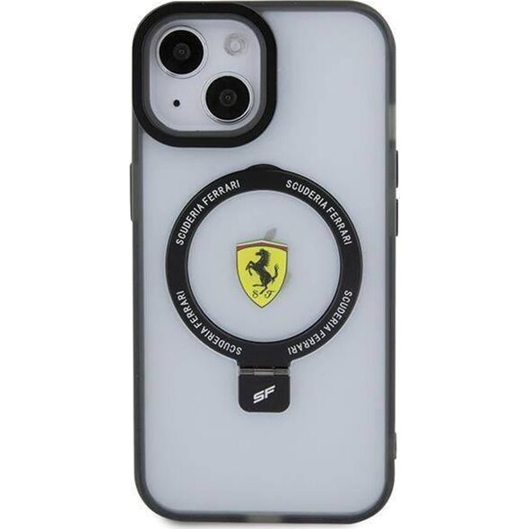 Ferrari Ferrari FEHMP15SUSCAH iPhone 15 / 14 / 13 6.1" transparent hardcase Ring Stand 2023 Collection MagSafe