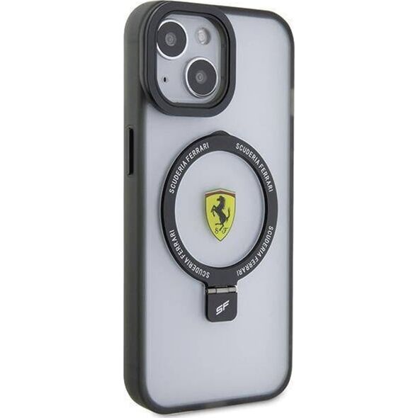Ferrari Ferrari FEHMP15SUSCAH iPhone 15 / 14 / 13 6.1" transparent hardcase Ring Stand 2023 Collection MagSafe