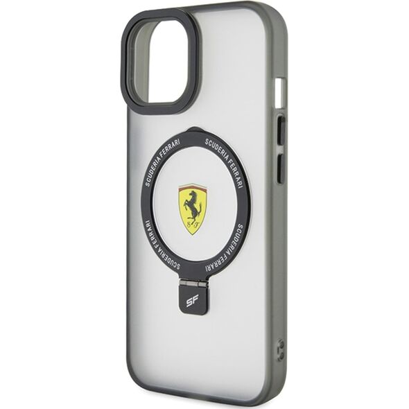 Ferrari Ferrari FEHMP15SUSCAK iPhone 15 / 14 / 13 6.1" czarny/black hardcase Ring Stand 2023 Collection MagSafe