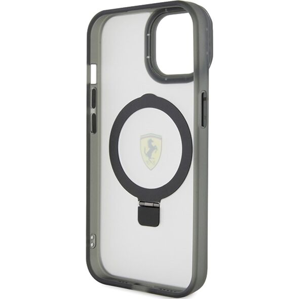 Ferrari Ferrari FEHMP15SUSCAK iPhone 15 / 14 / 13 6.1" czarny/black hardcase Ring Stand 2023 Collection MagSafe