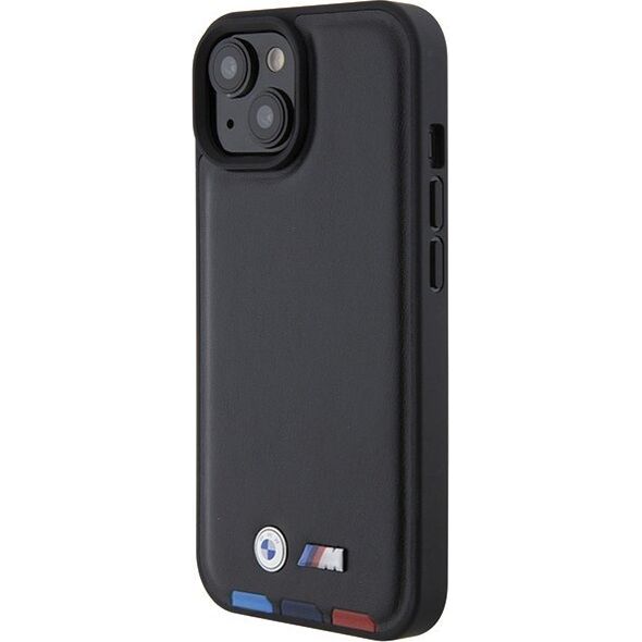 BMW Etui BMW BMHCP15S22PTDK Apple iPhone 15 Leather Stamp Tricolor czarny/black