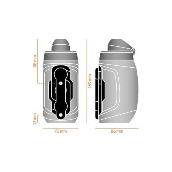 Fidlock Fidlock Twist Bottle 450 + Bottle Connector clear black
