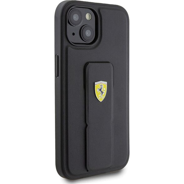Ferrari Ferrari FEHCP15SGSPSIK iPhone 15 / 14 / 13 6.1" czarny/black hardcase Grip Stand Metal Logo