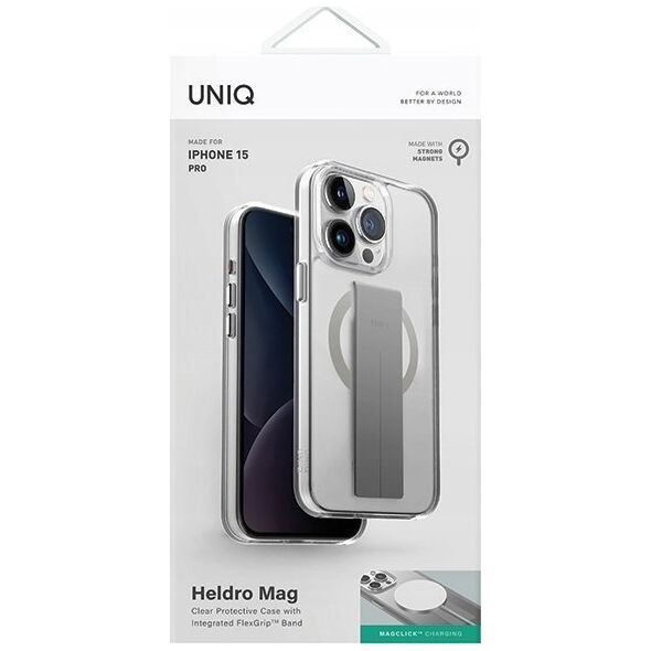 Uniq UNIQ etui Heldro Mag iPhone 15 Pro 6.1" Magclick Charging przeźroczysty/lucent clear