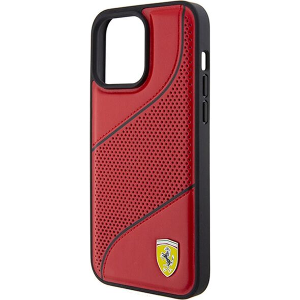 Ferrari Ferrari FEHCP15LPWAR iPhone 15 Pro 6.1" czerwony/red hardcase Perforated Waves Metal Logo