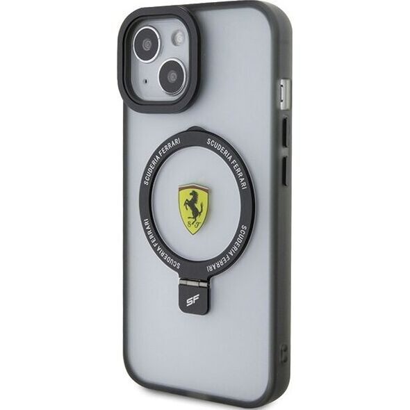 Ferrari Ferrari FEHMP15MUSCAK iPhone 15 Plus / 14 Plus 6.7" czarny/black hardcase Ring Stand 2023 Collection MagSafe
