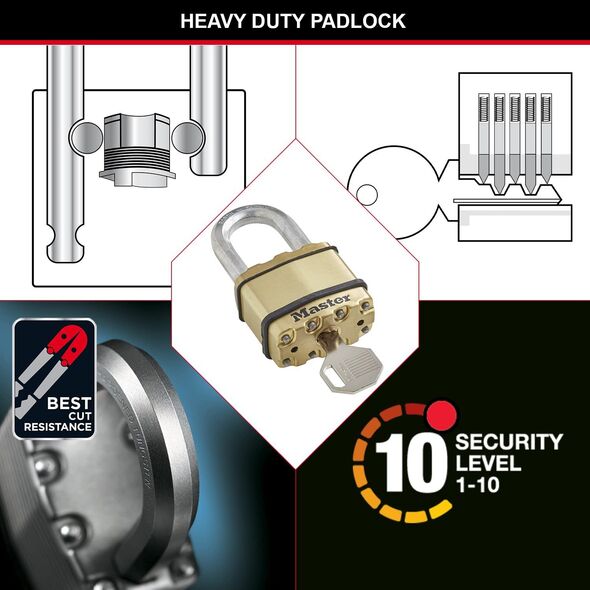 MasterLock Master Lock Padlock made from Laminated Steel (64mm)M15BEURDLF