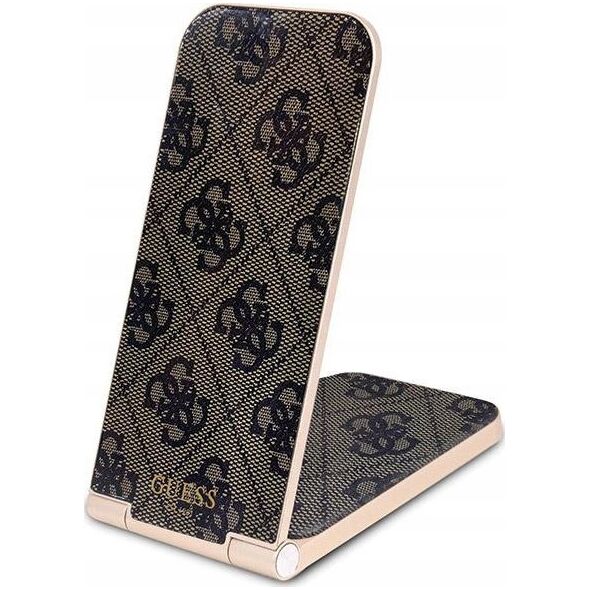 Guess Ładowarka indukcyjna Guess GUDCFAL4PEGW 2w1 15W 4G Pattern MagSafe brązowy/brown