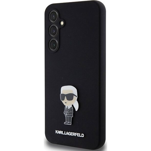 Karl Lagerfeld Etui Karl Lagerfeld KLHCS23FEMHKNPK Samsung Galaxy S23 FE Silicone Ikonik Metal Pin czarny/black