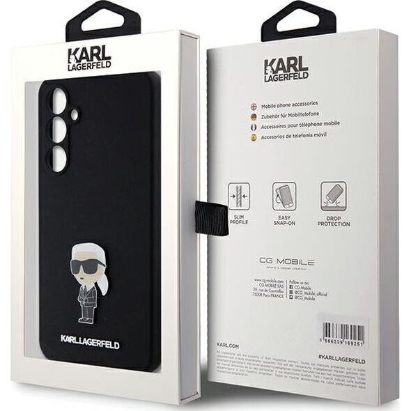 Karl Lagerfeld Etui Karl Lagerfeld KLHCS23FEMHKNPK Samsung Galaxy S23 FE Silicone Ikonik Metal Pin czarny/black