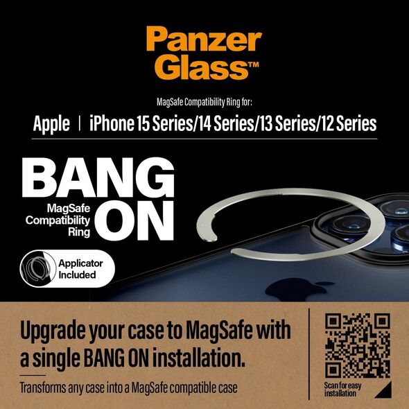 PanzerGlass PanzerGlass Bang ON Magsafe Compatibility Ring for iPhone 12 / 13 / 14 / 15 1189