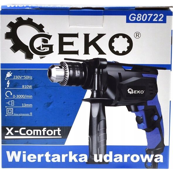 Wiertarka Geko Wiertarka udarowa 13mm 810W GEKO X-Comfort (10)