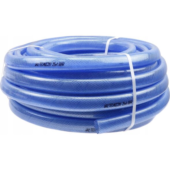 Geko Wąż techniczny 25x4mm zbr.trans. nieb. 1m/25m(1)