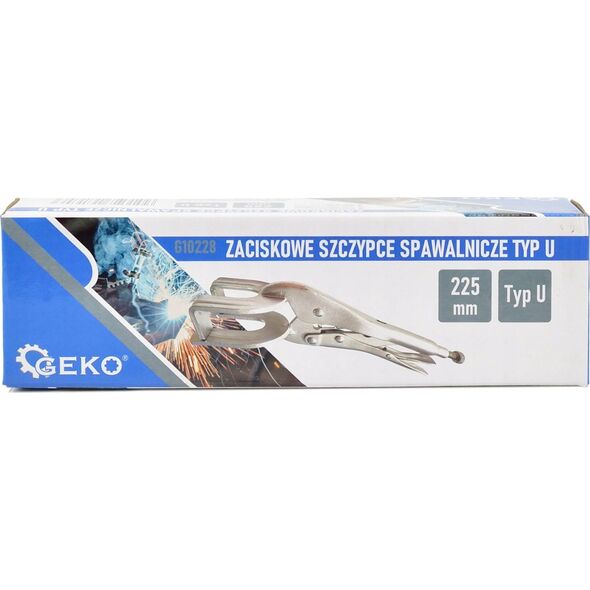 Geko Zaciskowe szczypce spawalnicze 225mm typ U (30)