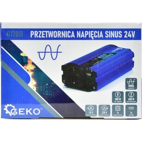 Przetwornica Geko Przetwornica napięcia SINUS 24V/230V 300/600W (16)