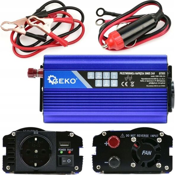 Przetwornica Geko Przetwornica napięcia SINUS 24V/230V 300/600W (16)