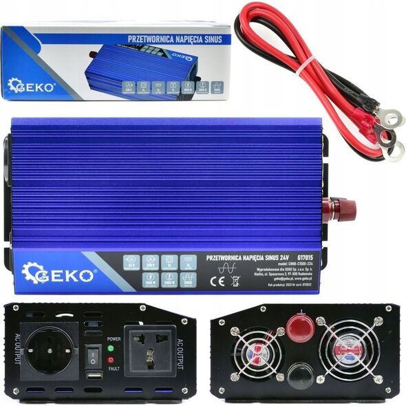 Przetwornica Geko Przetwornica napięcia SINUS 24V/230V 1000/2000W (4)