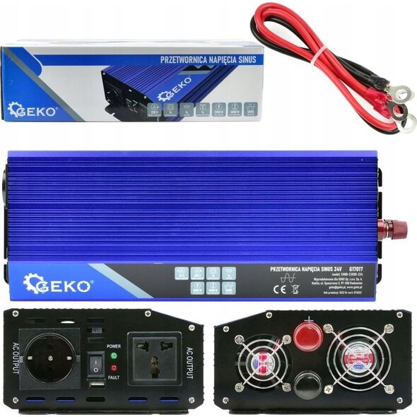 Przetwornica Geko Przetwornica napięcia SINUS 24V/230V 2000/4000W (2)