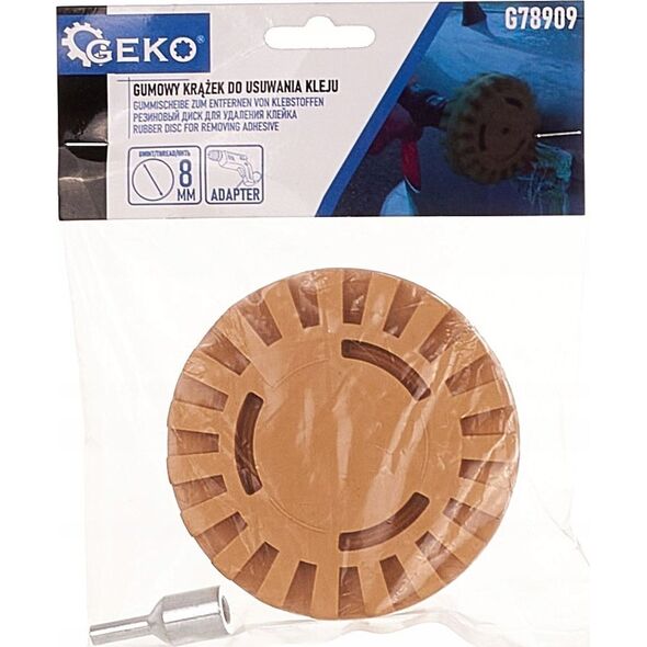 Geko Gumowy krążek do usuwania kleju + adapter (karbowany) (100)