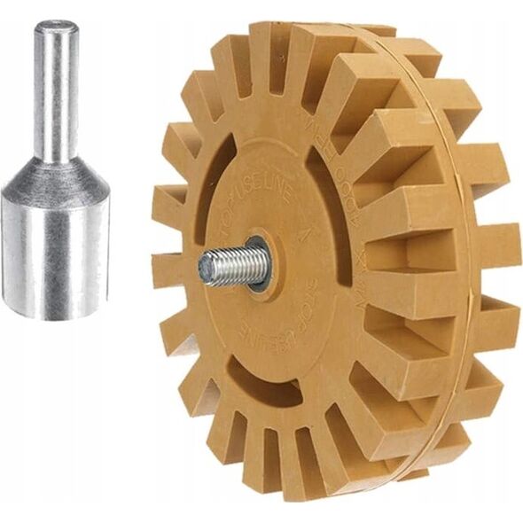 Geko Gumowy krążek do usuwania kleju + adapter (karbowany) (100)