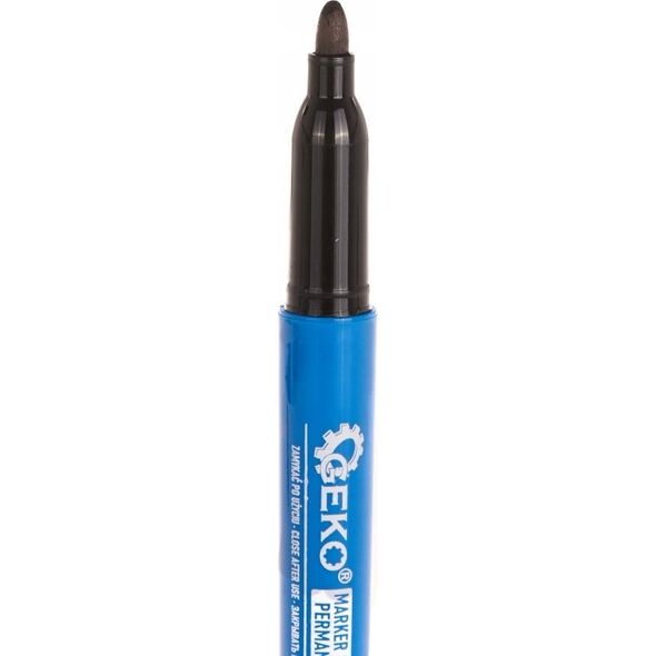Geko Marker budowlany permanentny czarny cienki – zestaw 5 szt. (144)