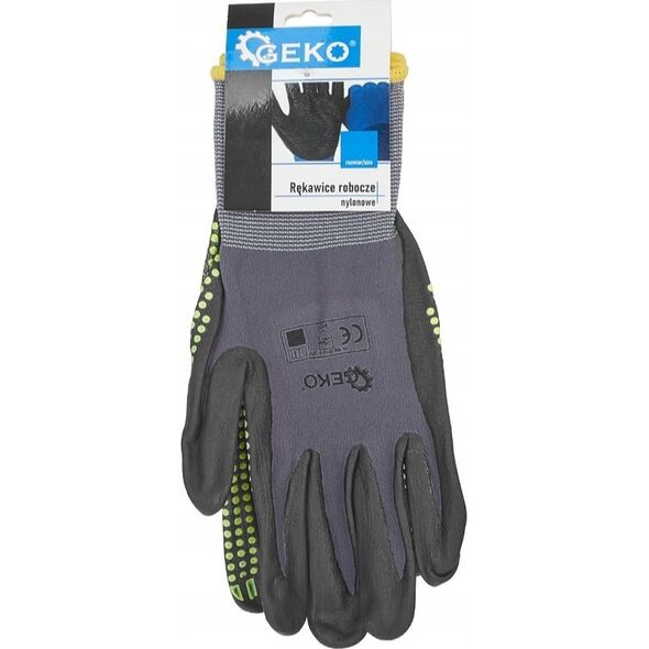 Geko Rękawice robocze nylonowe r. 9 (12/240)