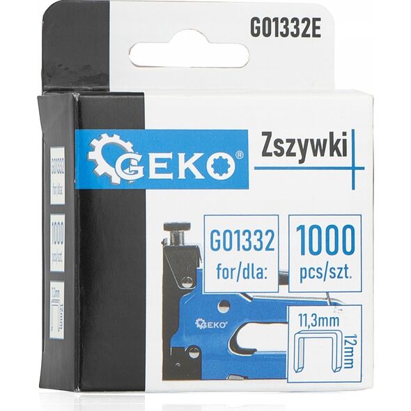 Geko Zszywki 1.2x11.3mm 12mm 1000szt. (200)