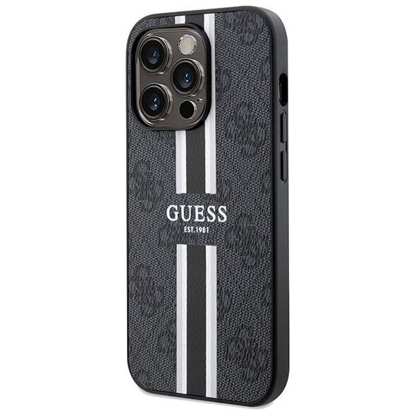 Guess Guess GUHMP15XP4RPSK iPhone 15 Pro Max 6.7" czarny/black hardcase 4G Printed Stripes MagSafe