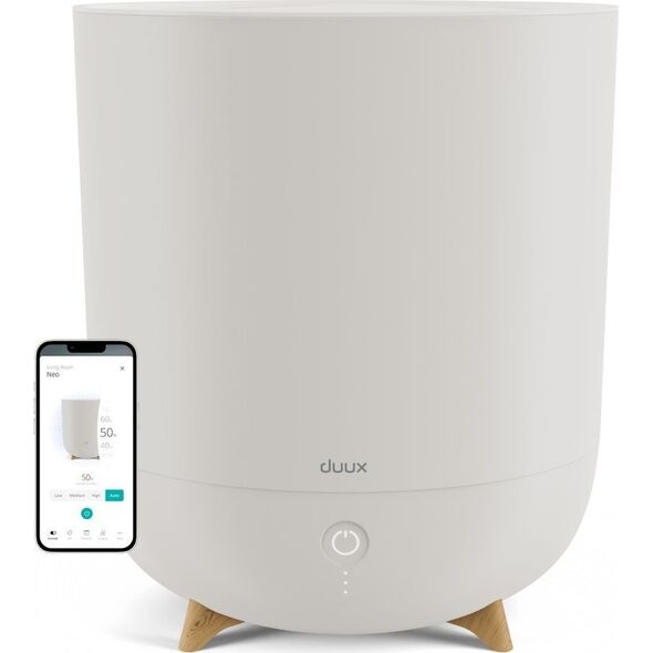 Nawilżacz powietrza Duux Duux | Smart Humidifier | Neo | Water tank capacity 5 L | Suitable for rooms up to 50 m² | Ultrasonic | Humidification capacity 500 ml/hr | Greige