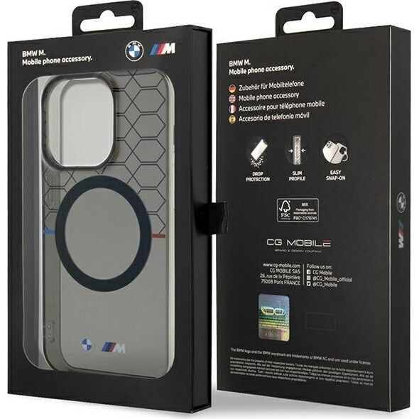 BMW Etui BMW BMHMP13LHGPK Apple iPhone 13 Pro / 13 Pattern MagSafe szary/grey